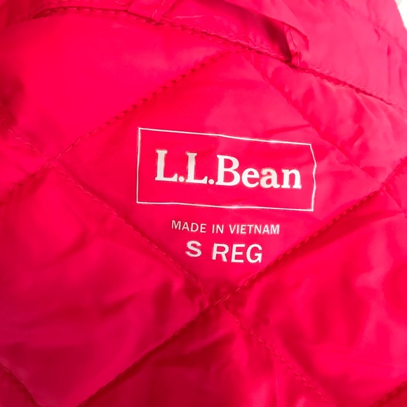 Quilted Pink Snap Closure LL Bean Jacket Sz Small - Picture 3 of 4
